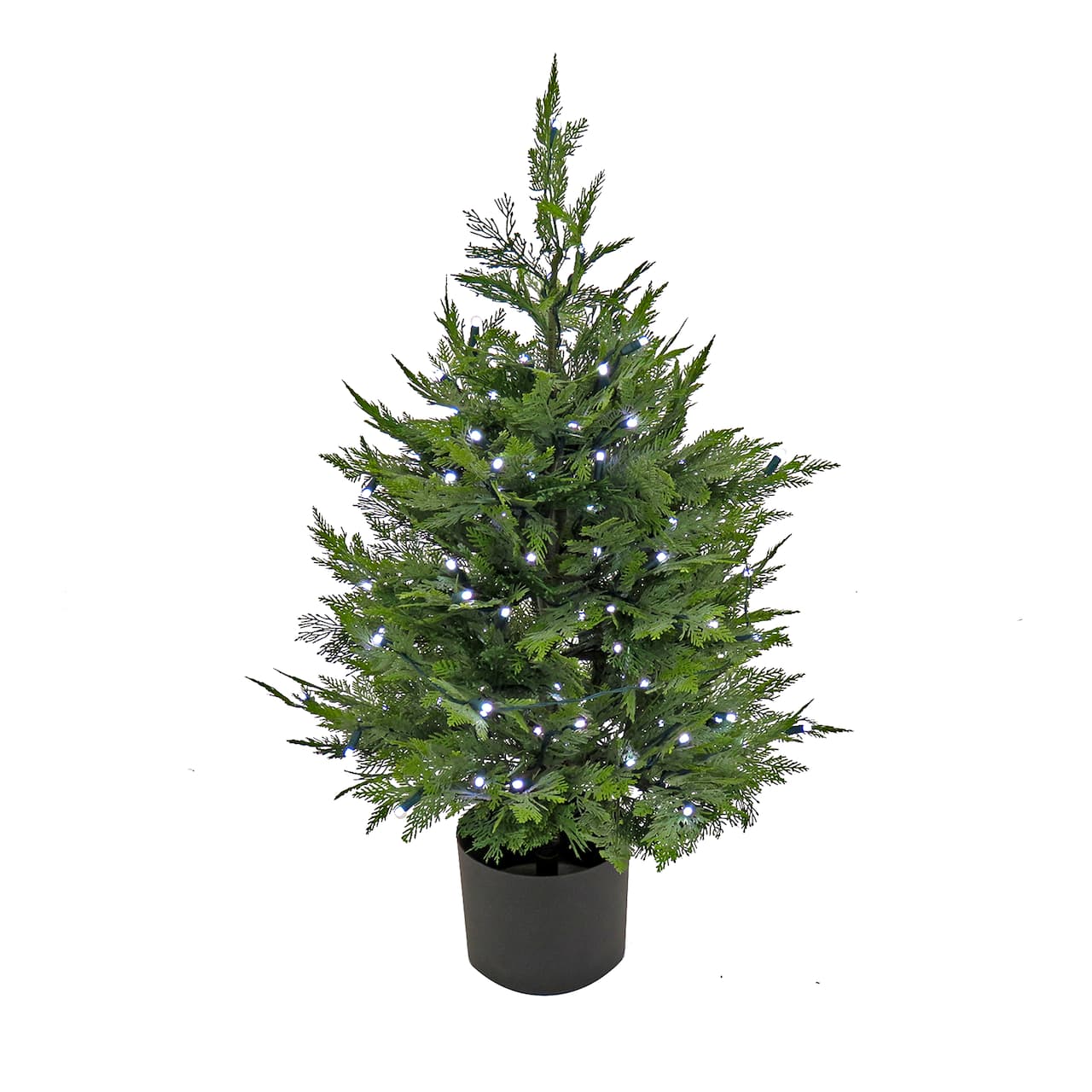 3ft. Pre-Lit Cypress Artificial Christmas Tree, Multi-Function LED Lights